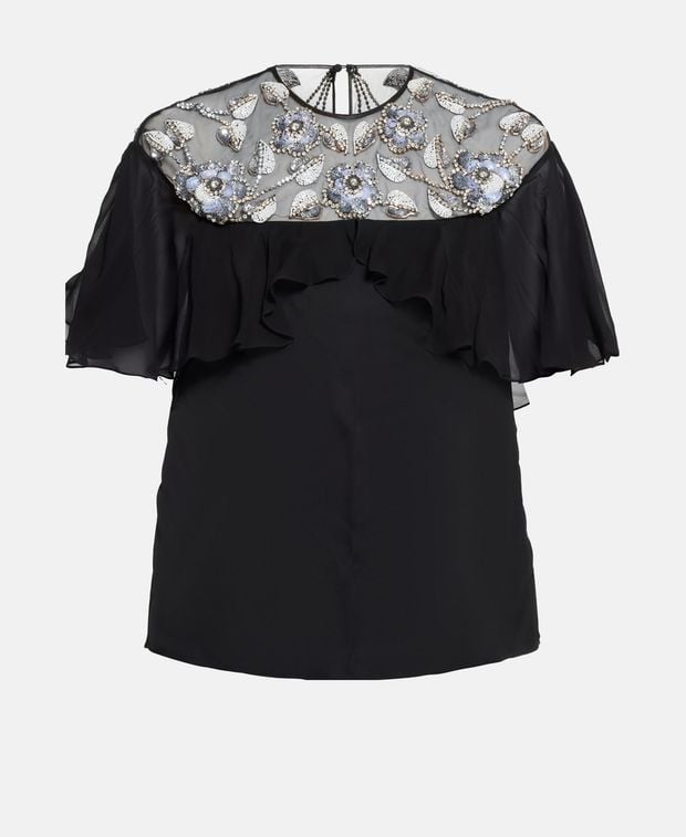 Temperley London Silk-blend shirt blouse Lana