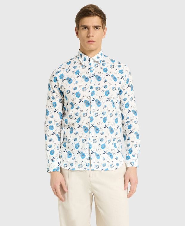 Canali Linen-blend shirt