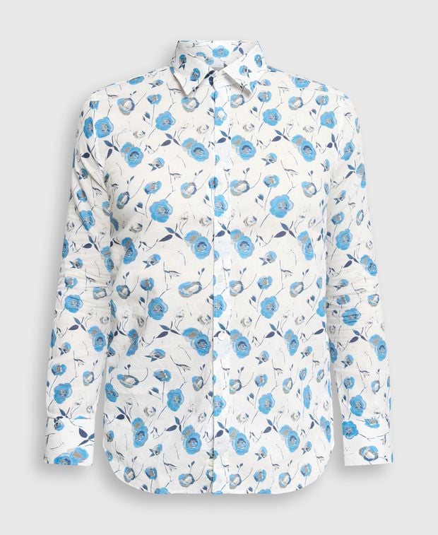 Canali Linen-blend shirt