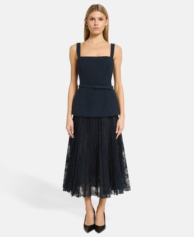 Oscar de la Renta Wool-blend dress