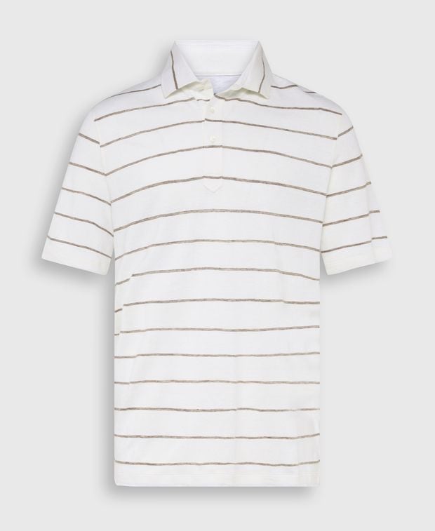 Brunello Cucinelli Linen-blend polo shirt