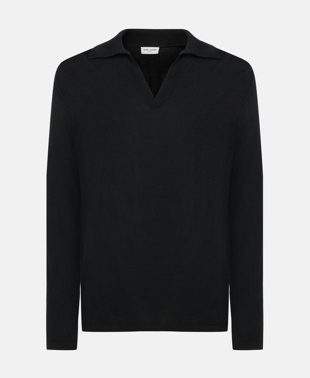 Saint Laurent Woolen long sleeve polo