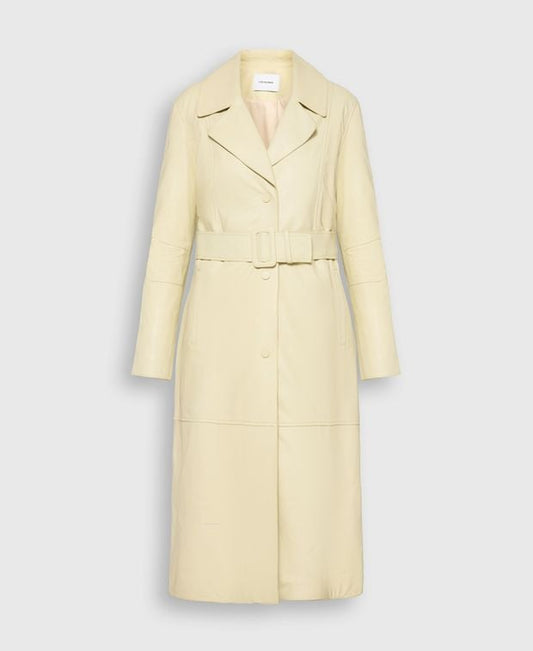 Yves Salomon Leather coat Citronnade