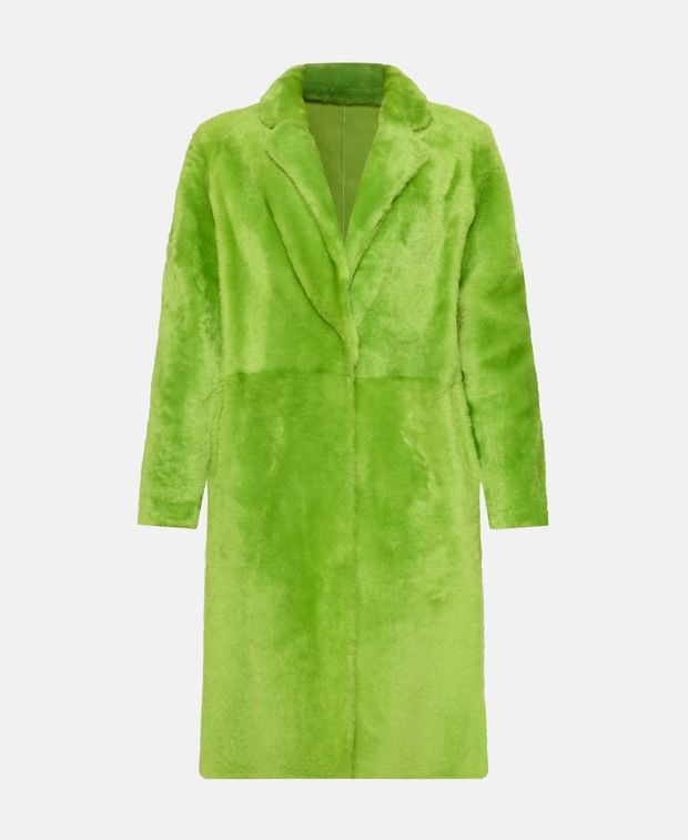 Yves Salomon Shearling coat Granny Smith