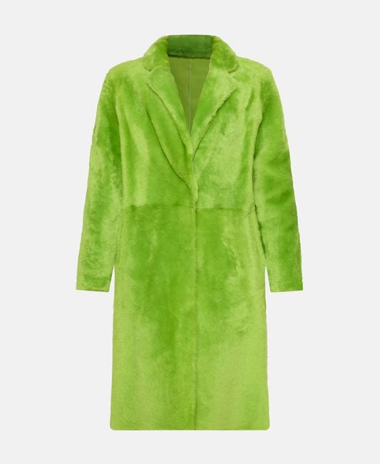 Yves Salomon Shearling coat Granny Smith