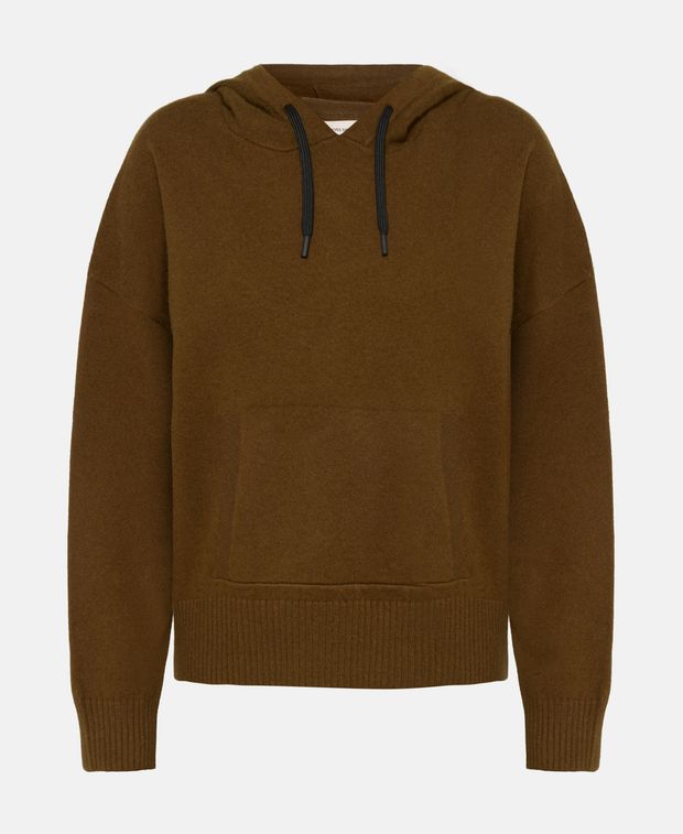 Yves Salomon Wool-blend hooded knit jumper