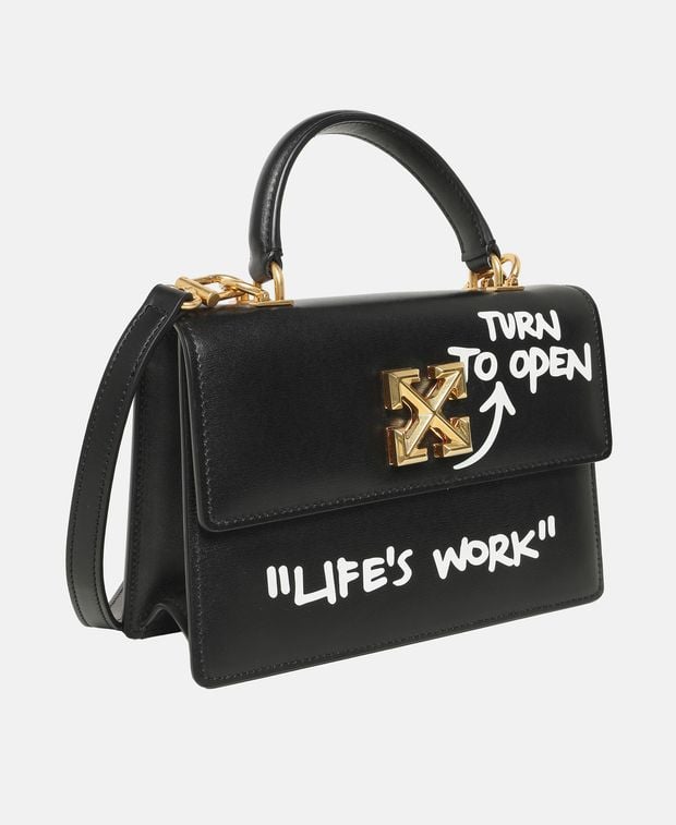 Off-White Leather Top Handle bag Jitney