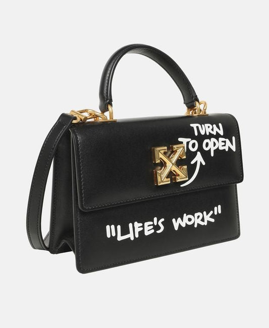 Off-White Leather Top Handle bag Jitney