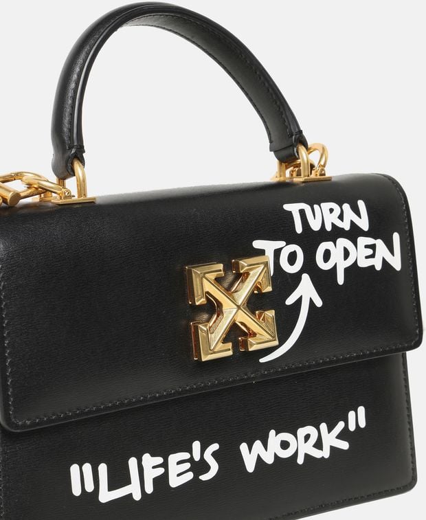 Off-White Leather Top Handle bag Jitney