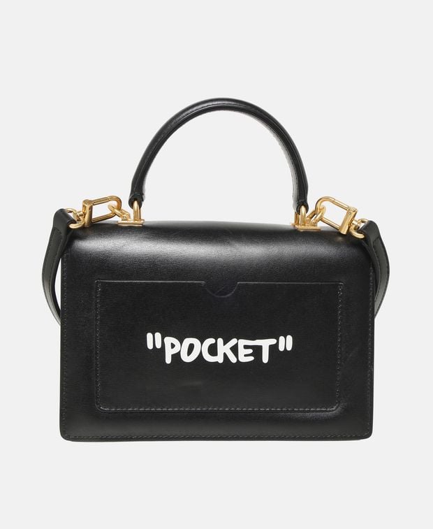 Off-White Leather Top Handle bag Jitney