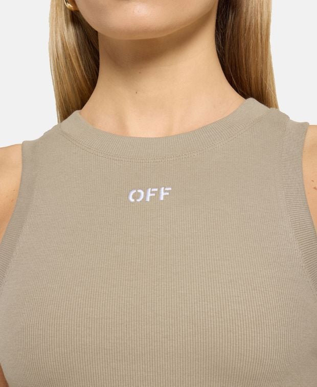 Off-White Ribbed tank top Row
