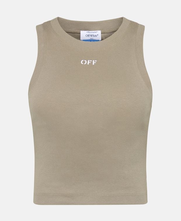 Off-White Ribbed tank top Row