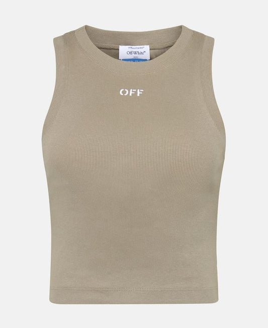 Off-White Ribbed tank top Row