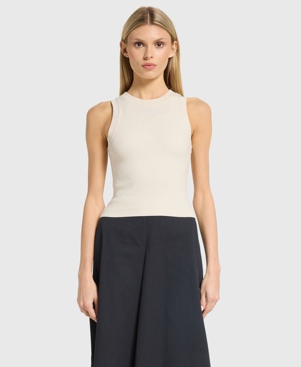 Off-White Ribbed tank top Row