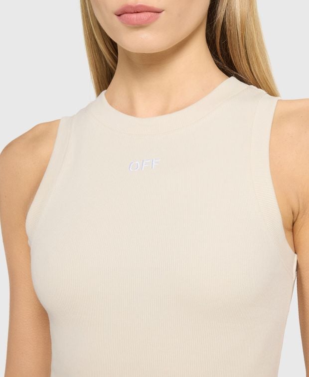 Off-White Ribbed tank top Row
