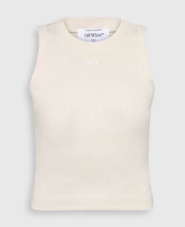 Off-White Ribbed tank top Row