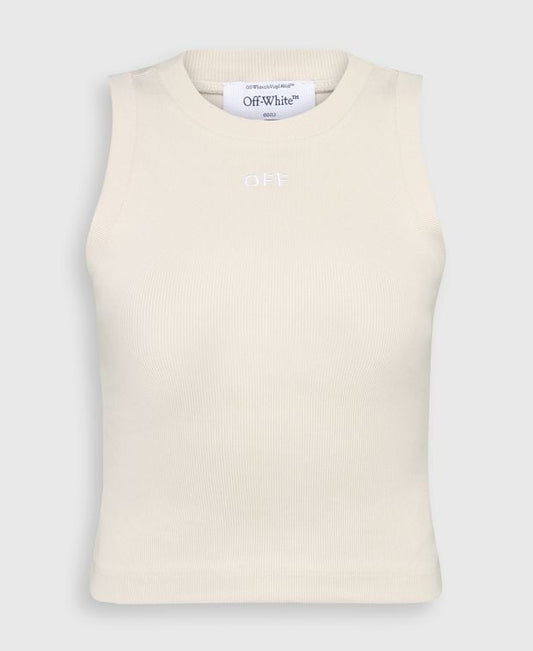 Off-White Ribbed tank top Row