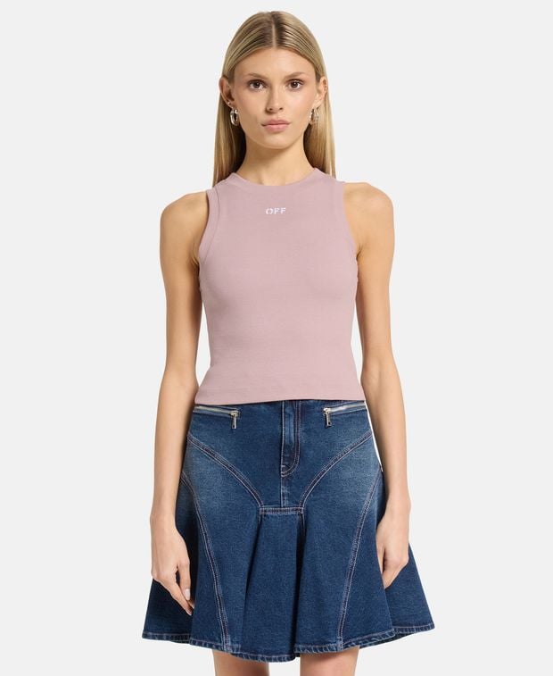 Off-White Ribbed tank top Row