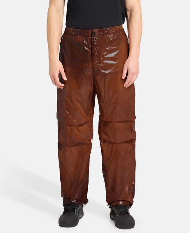 Salvatore Ferragamo Leather-look trousers