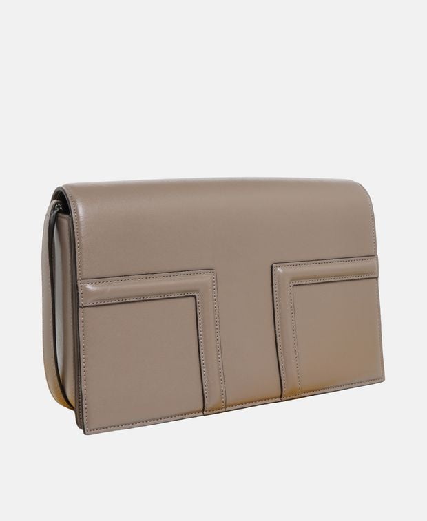 Toteme Leather shoulder bag T-Flap