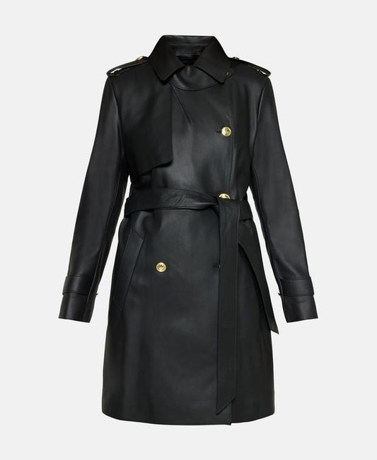 Mackage Leather trench coat Mely