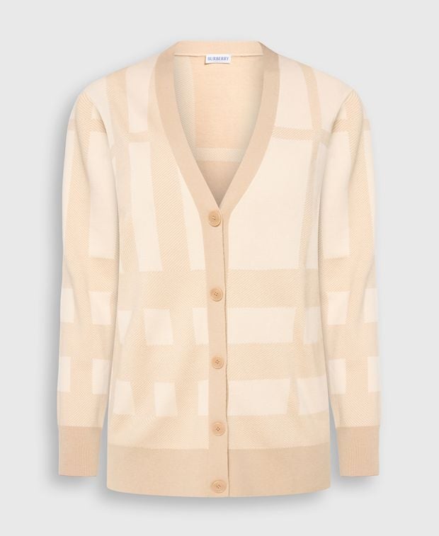 Burberry Wool silk blend cardigan Nori