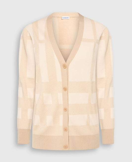 Burberry Wool silk blend cardigan Nori
