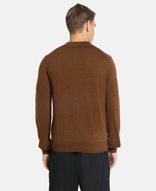 Pal Zileri Wool-blend knitted polo shirt