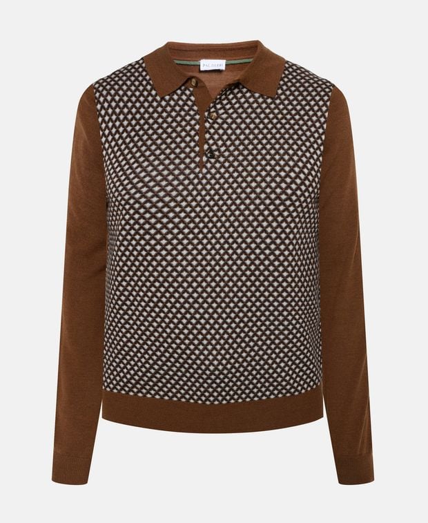 Pal Zileri Wool-blend knitted polo shirt