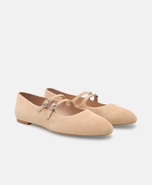 Stuart Weitzman Ballerina flat with straps Ginger cry