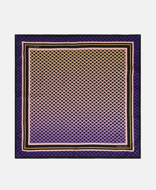 Sergio Rossi Silk square scarf Mermaid