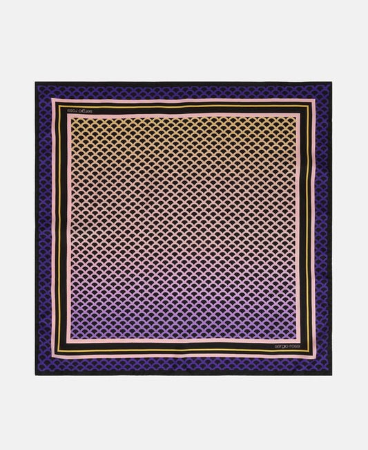 Sergio Rossi Silk square scarf Mermaid