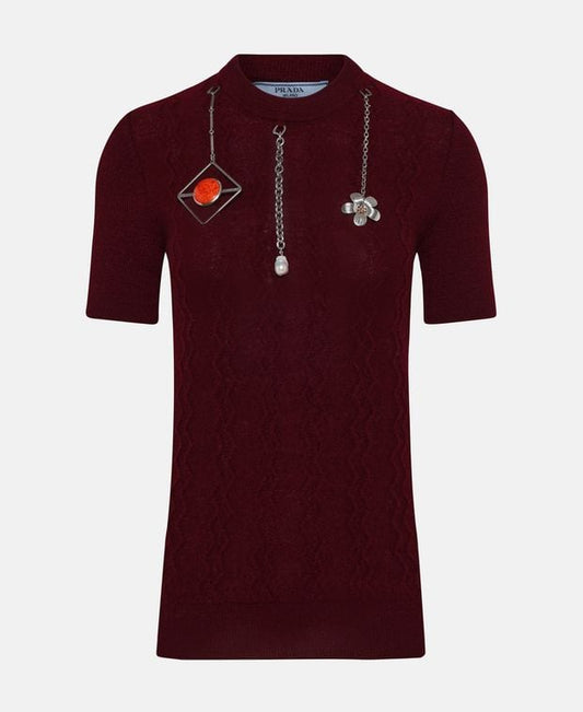 Fendi Short-sleeved wool pullover