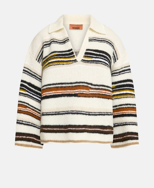 Missoni Wool-blend knitted polo shirt