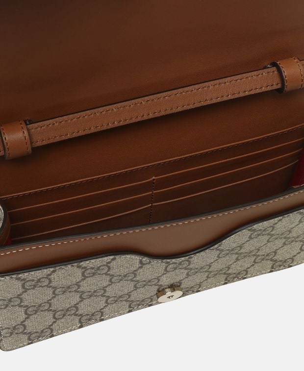Gucci Wallet with shoulder strap GG Emblem