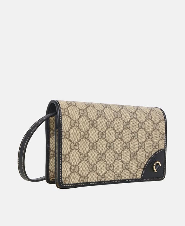 Gucci Wallet with shoulder strap GG Emblem