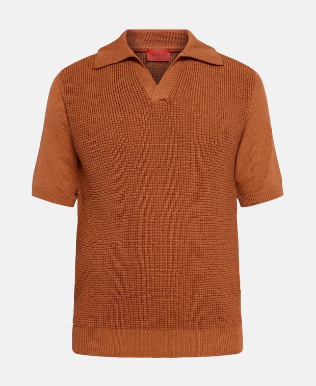 Isaia Silk-blend polo shirt