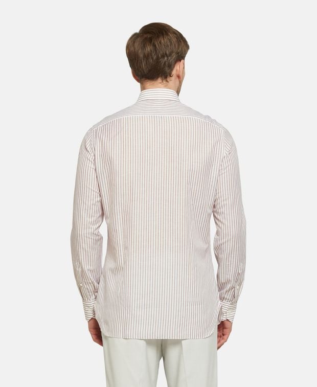 Isaia Linen-blend shirt Milano Mix