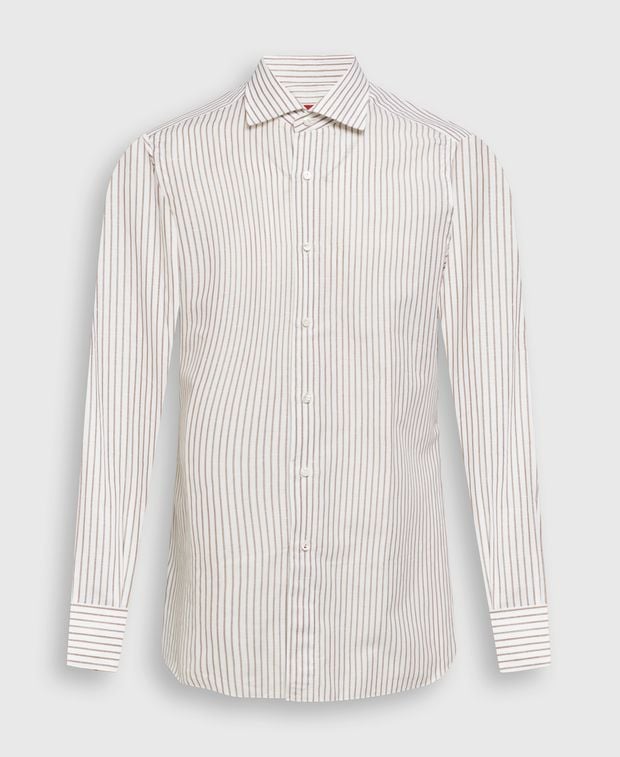 Isaia Linen-blend shirt Milano Mix