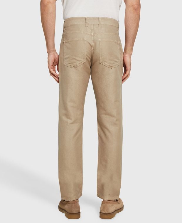 Isaia Linen-blend trousers