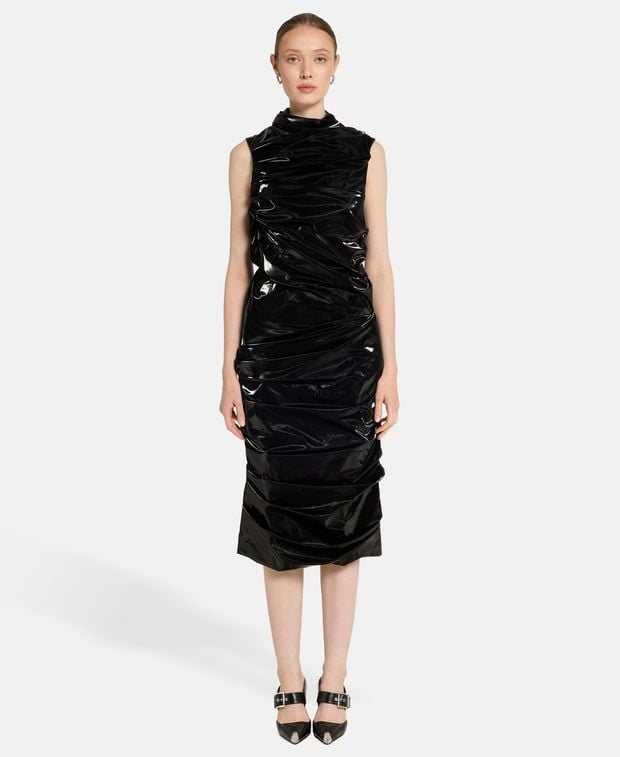 Alexander McQueen Leather-look dress