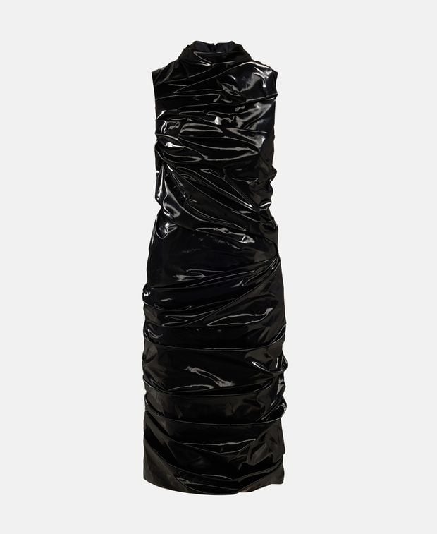 Alexander McQueen Leather-look dress