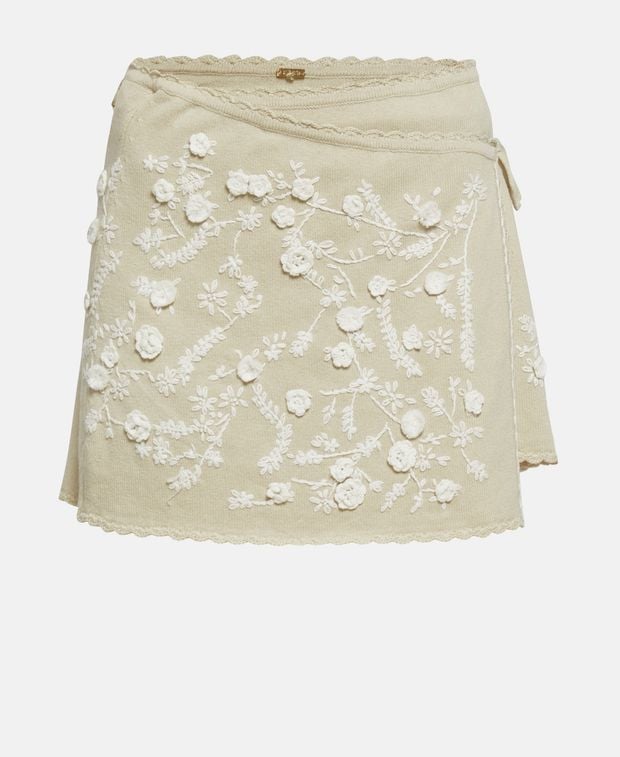 CULT GAIA Linen-blend skirt Tilda