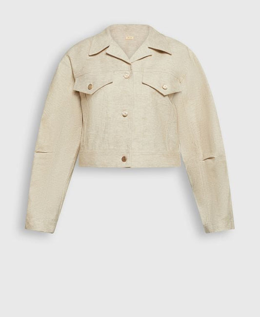CULT GAIA Linen-blend jacket Daphne