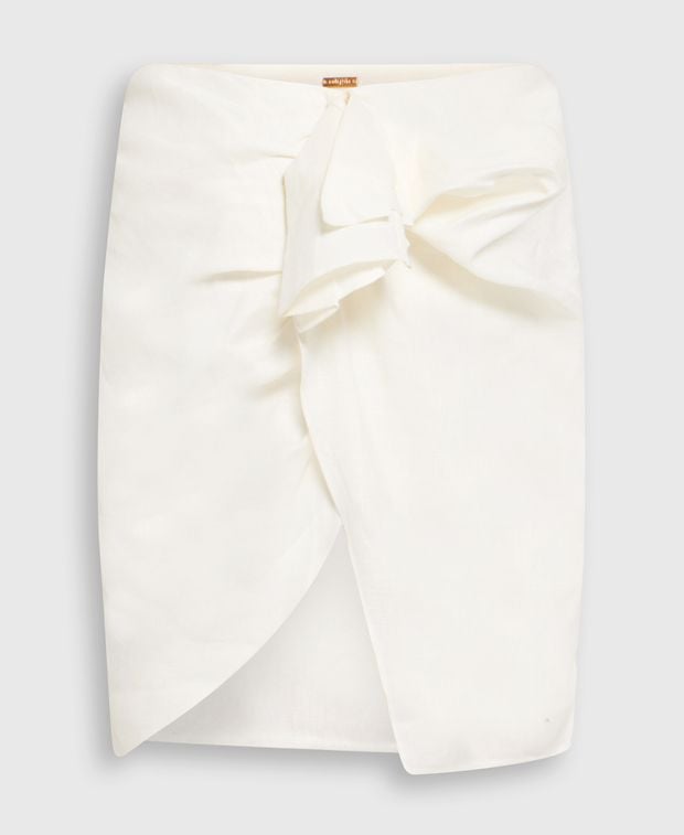CULT GAIA Linen-blend skirt Kit