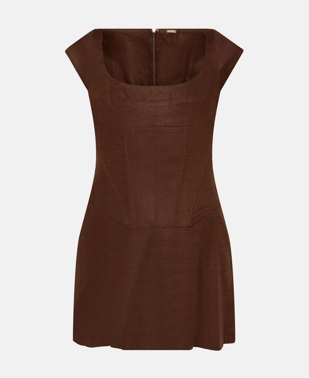 CULT GAIA Linen-blend dress Mickie