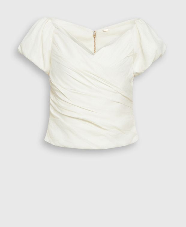 CULT GAIA Linen-blend blouse Helene