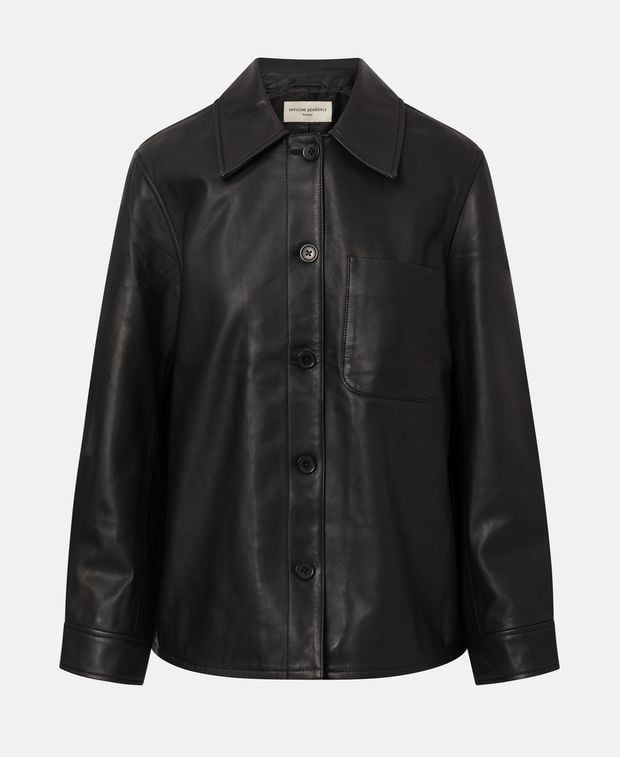 Officine Générale Lamb's leather jacket VILDE OVS LAMB LEATHER