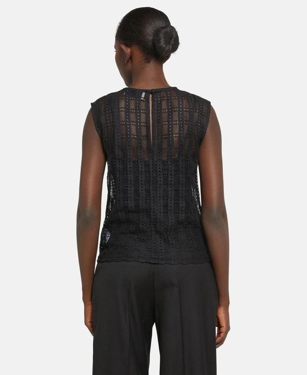 Officine Générale Sleeveless blouse New Grace Itl Co Guipure