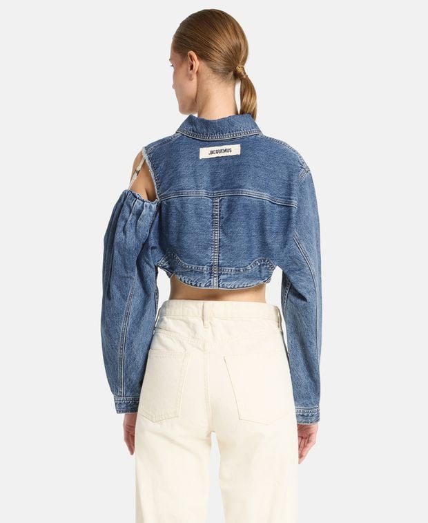 Jacquemus Cropped denim jacket Nimes Linon